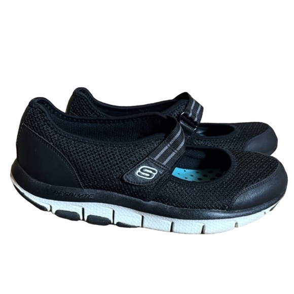 Skechers Liv Blissful black knit Mary Jane toning / walking sneakers Size 8 - Picture 1 of 10